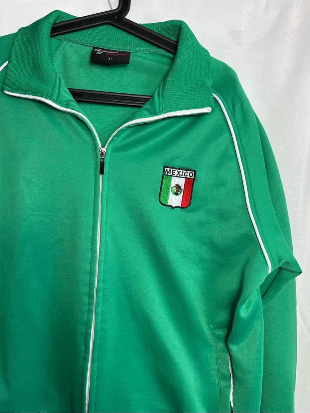 Mexico Men's NBN Gear Green Full Zip Track Jacket Size Large Y2K Style